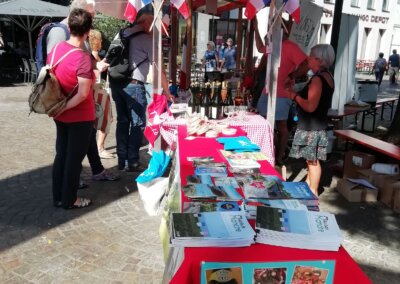 Stand lors du voyage du jumelage Saint-Lô/Aalen